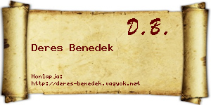 Deres Benedek névjegykártya
